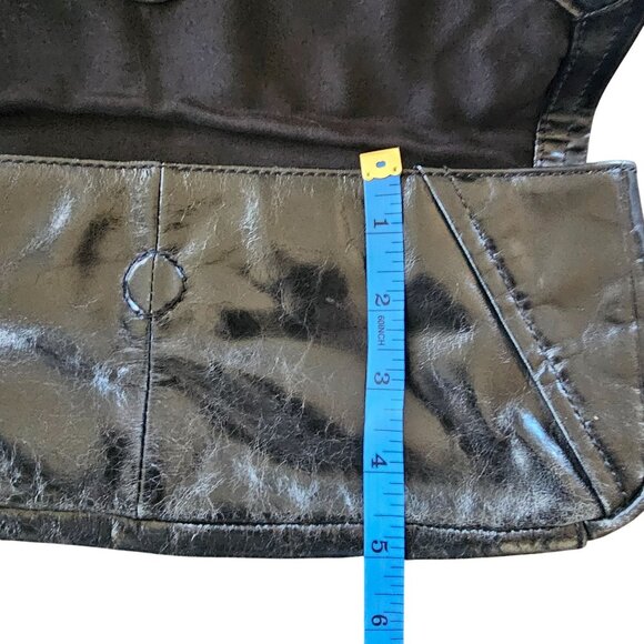 Kenneth Cole Distressed Clutch Purse with Wristlet Nice thicker Leather - Picture 11 of 13